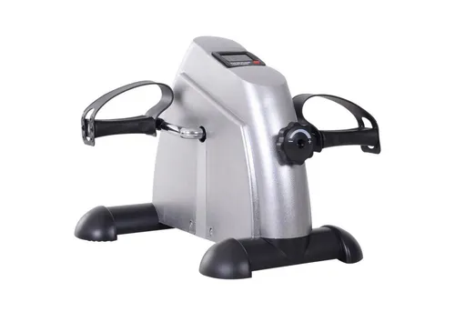 MC Star Heimtrainer Mini Bike Pedaltrainer Trainingsrad Fahrradgerät mit LCD-Display (Gusseisen Silber 35 x 40 x 31 cm)