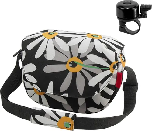 Rixen & Kaul Fahrrad Lenkertasche Schultertasche Umhängetasche FunBag Margarite inkl. Fahrradklingel