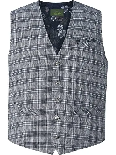 Produktbild Charles Colby Herren Weste Duke Niven blau, 4XL (XXXXL)