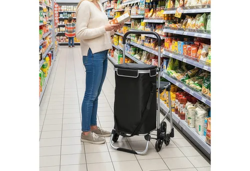 HOMCOM 3-in-1 Einkaufstrolley mit 40L Kapazität