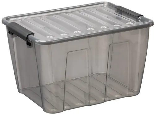 plast team Aufbewahrungsbox HOME BOX 15 Liter grau-transparent