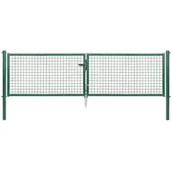 Gust. Alberts Gartentor zweiflügelig grün RAL 6005 - Gartenzäune - Robustes zweiflügeliges Gartentor in stilvollem Grün, ideal für einen sicheren und eleganten Zugang zu Ihrem Garten.