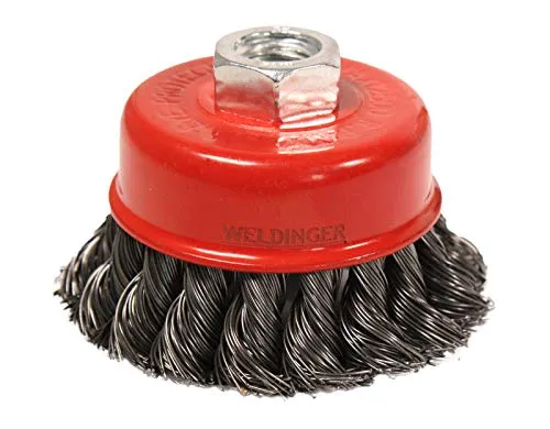 WELDINGER gezopfte Stahl-Topfbürste gewellt M14 Ø 75 mm