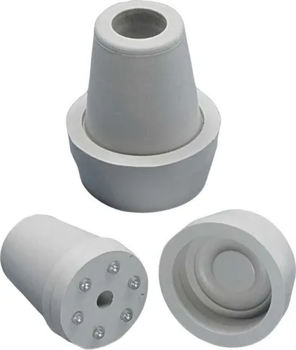 Stockkapsel mit Spikes für Krücken und Stöcke – 16 mm, grau