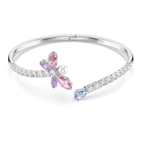 Swarovski x Ariana Grande Armreif mit Libellenmotiv - Eleganter Armreif mit bunten Swarovski-Zirkonia, inspiriert von der Natur. Das offene Design und der Scharnierverschluss machen ihn zum perfekten Accessoire für jeden Anlass.