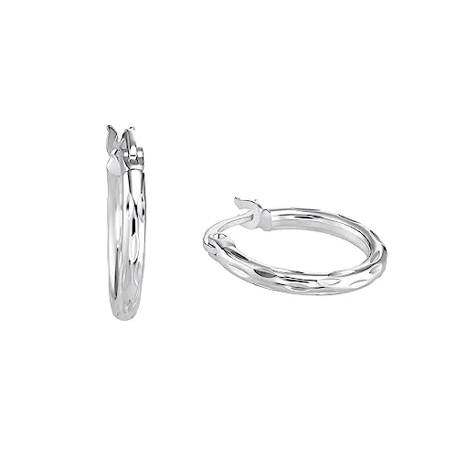 s.Oliver Creolen 925 Sterling Silber Damen Ohrschmuck, 1,6 cm, Silber, Kommt in Schmuck Geschenk Box, 2034239
