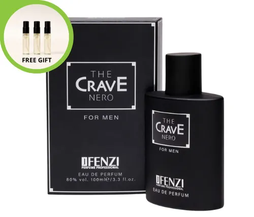 Jfenzi Crave Nero EDP Men  100ml  Eau de Parfume für Herren + 3 Proben gratiS