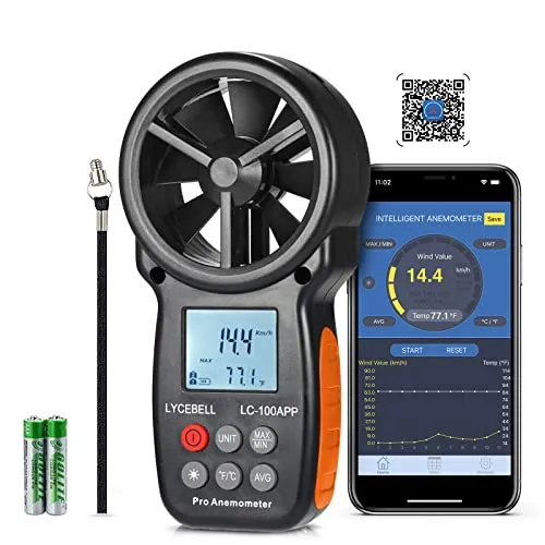 LYCEBELL Windmesser LC-100-APP mit Bluetooth von LYCEBELL