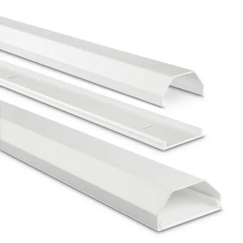 Hama Alu-Kabelkanal eckig 110/5/2,6cm - AV-Möbel-Zubehör für eine ordentliche Kabelführung, elegant in Weiß und perfekt für ein aufgeräumtes Zuhause.