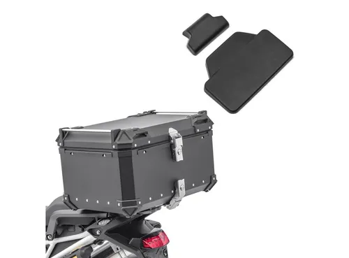 Bagtecs Topcase Set Motorrad Aluminium Topcase 85L + Sozius Rückenpolster # XB85 Alu T