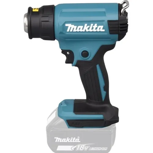 Makita Akku-Heißluftgebläse LXT DHG180ZK - Heißluftpistole mit bis zu 550 °C, ideal zum Trocknen, Auftauen oder Entfernen von Lack. Kabellos und leicht, perfekt für den Einsatz ohne Strom. Ausgestattet mit Überhitzungsschutz und LED-Beleuchtung für dunkle Arbeitsbereiche.