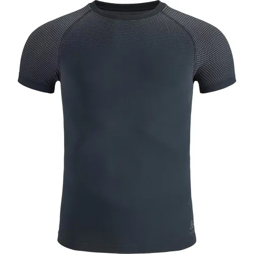 Odlo Herren Bl Top Crew Neck S/S Performance Light E T-Shirt - Schwarz, Größe L EU - Funktionsunterwäsche mit 8% Elasthan für optimale Bewegungsfreiheit. Ideal für hochintensive Sommeraktivitäten, bietet hervorragende Atmungsaktivität und Feuchtigkeitsmanagement.