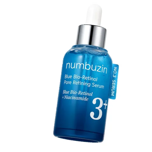 numbuzin No.3 Retinol Serum – Pore Refining für Einsteiger - Innovatives Serum mit Blue Bio-Retinol und Niacinamid, ideal für empfindliche Haut. Minimiert Poren und verbessert die Hautstruktur für ein sichtbar glatteres Hautbild.