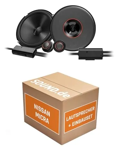 Lautsprecher Boxen Einbaupaket für JBL Club3 64C kompatibel mit Nissan Micra K12 + 4/5-Türer vorne | 2X Tief-Mitteltöner 2X Hochtöner