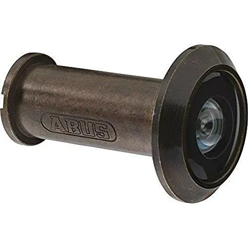 Abus Türspion 2203 mit breitem Sichtfeld, Braun - Türspion mit 180° Weitwinkelobjektiv für optimale Sicht, ideal für Türen mit 35-53 mm Stärke. Robustes Messinggehäuse und Glaslinse für Langlebigkeit.