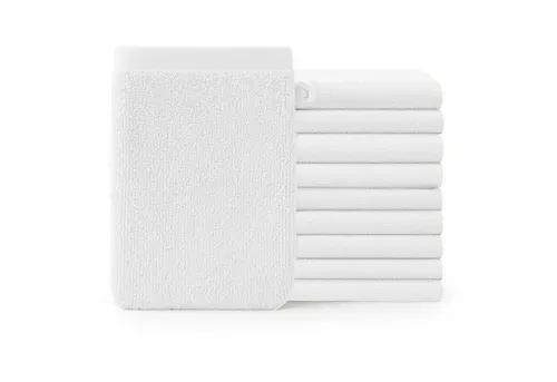Blumtal Waschhandschuh 10er Set aus Frottee 15x20 cm in weiß von Blumtal