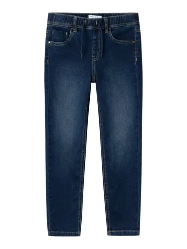 Name It NKMRYAN Schlupfjeans - Sweatdenim blau 176 - Kinderhosen mit elastischem Sweatdenim, ideal für Komfort und Bewegungsfreiheit, verstellbarer Bund für perfekten Sitz.