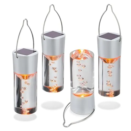 esotec LED-Hängeleuchte 4x Solarleuchten Smart Sticks in silber von esotec