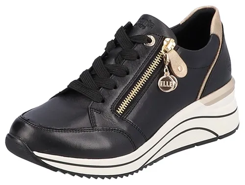 Keilsneaker REMONTE für Damen, Gr. 44 - Sportliche Keilsneaker aus Leder und Lederimitat mit 5 cm Absatzhöhe, ideal für trendige Freizeitlooks und höchsten Tragekomfort dank herausnehmbarer, gepolsterter Innensohle.