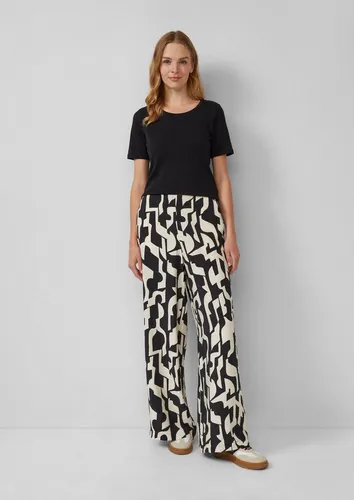 s.Oliver Chinos Hose Wide-Leg-Hose im Loose Fit mit Elastikbund