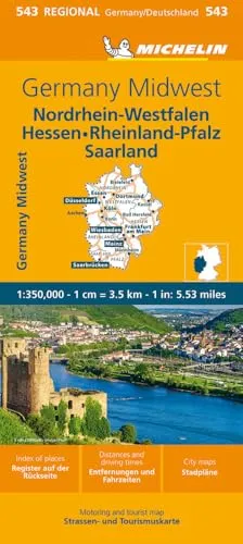 Michelin Nordrhein-Westfalen, Hessen, Rheinland-Pfalz, Saarland (MICHELIN Regionalkarten)
