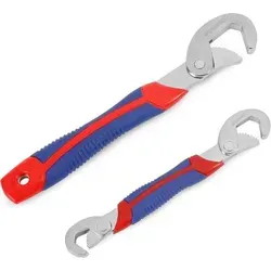 WORKPRO Universalschlüssel Set 6-32mm - 2-teilig - Sonstige Handwerkzeuge: Vielseitiges Set mit selbstjustierender Technik für mühelose Anpassung an Schrauben von 6-32mm, ergonomischer Gummigriff sorgt für Komfort.