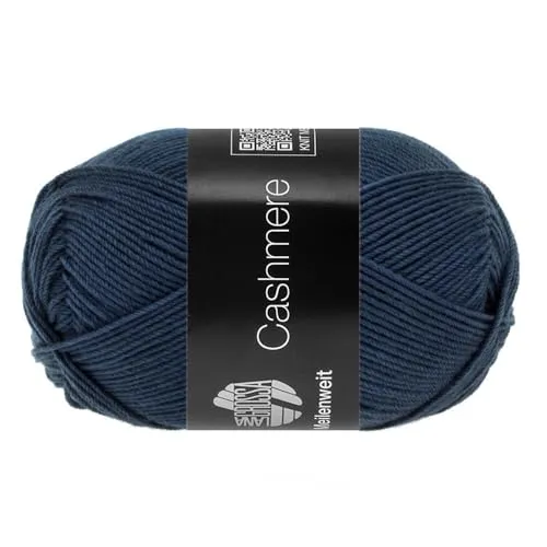 LANA GROSSA Meilenweit 50g Cashmere | Sockenklassiker, waschmaschinenfest | Handstrickgarn aus 70% Schurwolle (superwash), 25% Polyamid & 5% Kaschmir | 50g Wolle zum Stricken & Häkeln | 210m Garn FB9