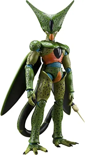 Tamashi Nations - Dragon Ball Z - Cell First Form, Bandai Spirits S.H.Figuarts - Actionfigur für Kinder, detailgetreu und flexibel gestaltbar mit hochwertigem Zubehör für kreative Spielmöglichkeiten.