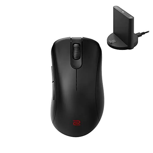 BenQ - Zowie EC3-CW Kabellose Ergonomische Esports Gaming Maus, Verbesserter Empfänger, Mausrad mit 24 Stufen, Ohne Treiber, Große Kleine, Schwarz