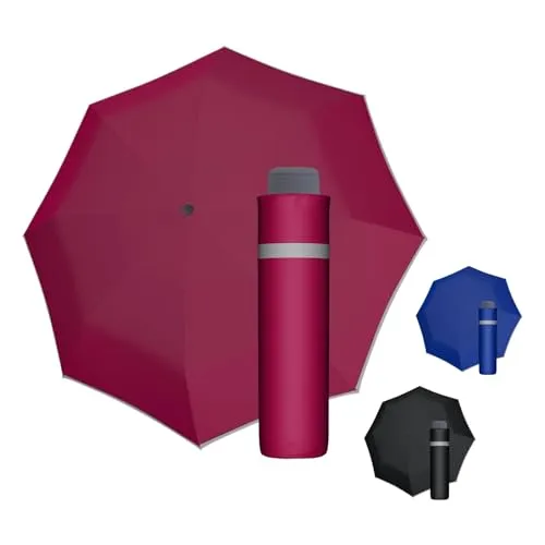 doppler® Taschenregenschirm rosa - Leichter, handlicher Regenschirm in strahlendem Rosa, perfekt für unterwegs. Mit nur 165 g und aus 100% Polyester, bietet er optimalen Schutz bei Regen.