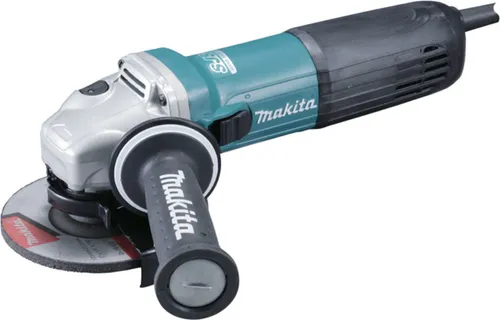 Makita Winkelschleifer GA5040C01 blau - Schleifmaschine mit 230 V Leistung, leistungsstarker Motor und ergonomisches Design für komfortables Arbeiten.