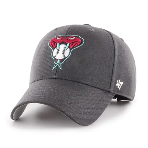 '47 Arizona Diamondbacks MLB Most Value P. Grau Verstellbare Cap - Hüte, Kappen & Mützen für Baseball-Fans – Stylische Cap mit gebogenem Schirm und gesticktem Teamlogo, ideal für jeden MLB-Fan und auf der Rückseite verstellbar.