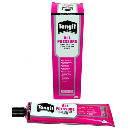 TANGIT PVC KLEBER ALL PRESSURE Wasserfest Teich Rohr PVC-U Klebstoff 125 g Tube