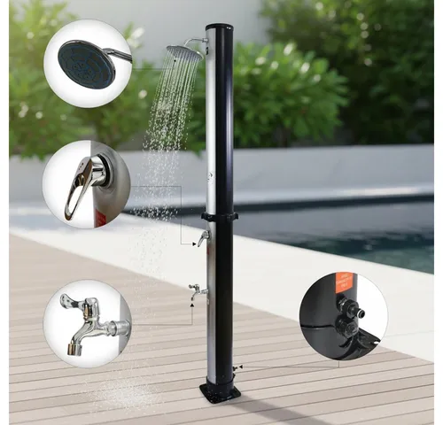 Mucola Solardusche 20L - Gartendusche für den Outdoor-Bereich - Gartendusche mit 20L Fassungsvermögen, schwenkbarem Duschkopf und umweltfreundlicher Solarenergie – ideal für Pool und Camping.