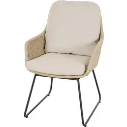 Siena Garden Kansas Dining Sessel taupe - Anthrazit - Gartenstühle aus wetterfestem Material, perfekt für gemütliche Stunden im Freien und in stilvollem Design.