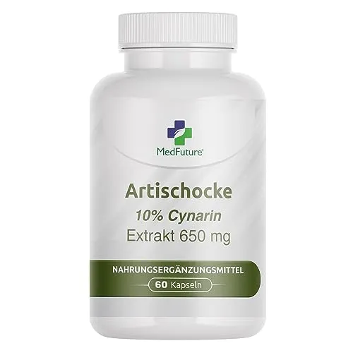 Artischocken Kapseln Hochdosiert 650 mg - 60 Kapseln - Artischocken Extrakt Hochdosiert für Optimale Unterstützung