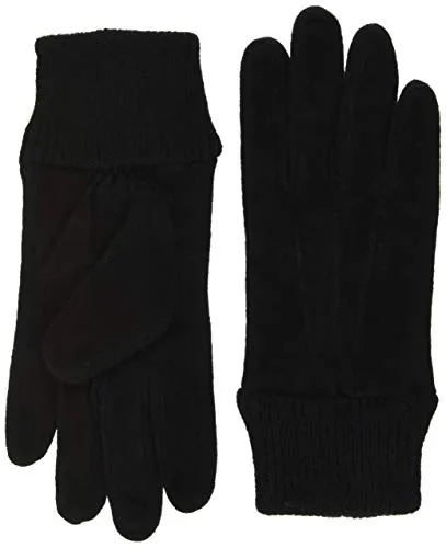 KESSLER Damen Liv Winter-Handschuhe, 001 Black, 8 - Handschuhe & Fäustlinge für Damen, stilvolle Leder- und Strickkombination für optimalen Komfort und Wärme in der kalten Jahreszeit.
