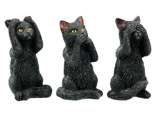 Figuren Shop GmbH Tierfigur Schwarze Katzen Figuren - Nichts Böses - Felines - Dekoration