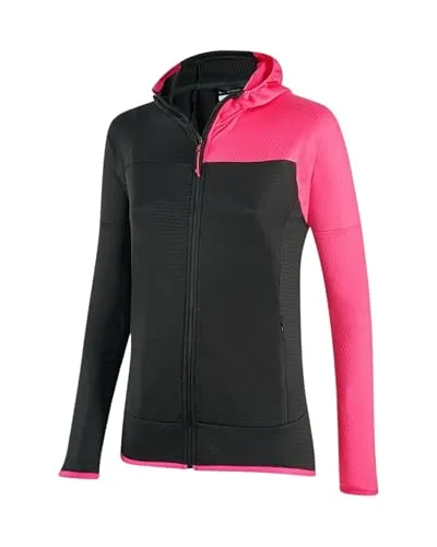 Black Crevice Damen Second Layer mit Kapuze I Leichte Waffeljacke aus 100% Polyester I Atmungsaktiv & schnelltrocknend I Ideal für Outdoor-Aktivitäten