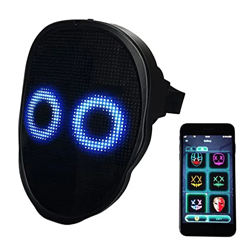 Depointer Life LED-Maske mit Bluetooth-kompatibler App-gesteuerter, anpassbarer glänzender Maske