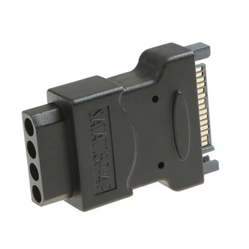 Q10 15pin SATA zu 4pin Molex Adapter Netzadapter - 15pin Stecker auf 4pin Buchse