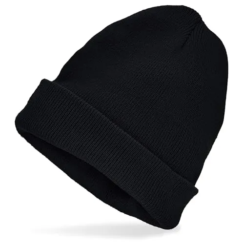 W WIDMANN MILANO Party Fashion - Beanie Mütze für Erwachsene, Strickmütze in Wolloptik, Wintermütze, 80er Jahre Mottoparty, Karneval