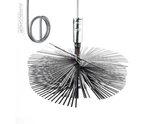 HOLZBRINK Drahtbürste Kehrbesen Set für Kaminreinigung - Effektives 2-teiliges Set zur mühelosen Reinigung von gemauerten Kaminen und Schornsteinen. Robuste Materialien und einfache Handhabung garantieren eine gründliche Pflege und langanhaltende Sauberkeit.