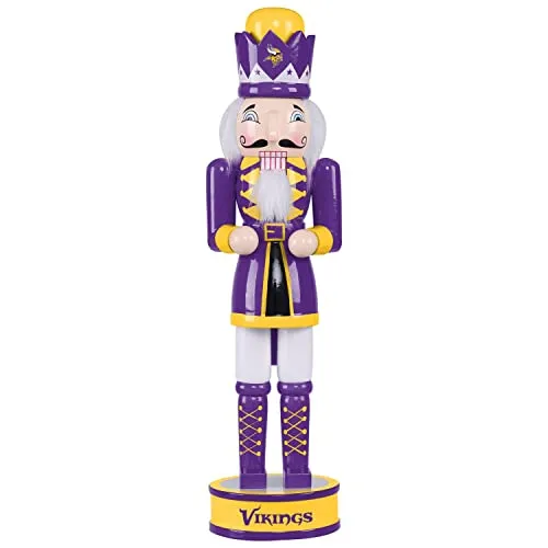 FOCO Minnesota Vikings NFL Nussknacker Holzfigur 35cm in rot von Foco
