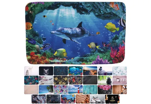 Sanilo Badematte Delphin Korallen in blau von Sanilo