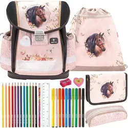 Belmil Schulranzen Set Classy 10-teilig 2025 Mädchen Horse Chestnut