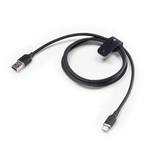ZAGG mophie Charge Stream USB-A auf USB-C, Schnellladekabel, Kabel zur Datenübertragung, Enduraflex Silikon, langlebig, strapazierfähig, 15W, 1m, Schwarz
