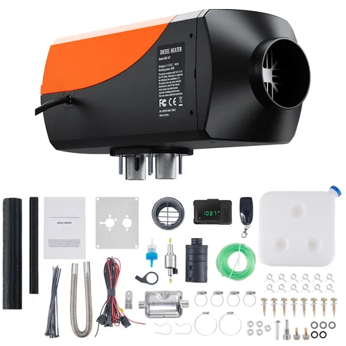 VEVOR Luft Dieselheizung 12 V 2 kW - Heizstrahler mit Bluetooth-App und Fernbedienung für komfortable Steuerung. Ideal für Autos, Wohnmobile und Innenräume, sorgt für leises und effizientes Heizen bis 18045 Fuß.