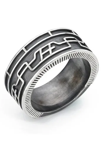 HECHTER PARIS Fingerring aus Silber 925 in schwarz von Hechter Paris