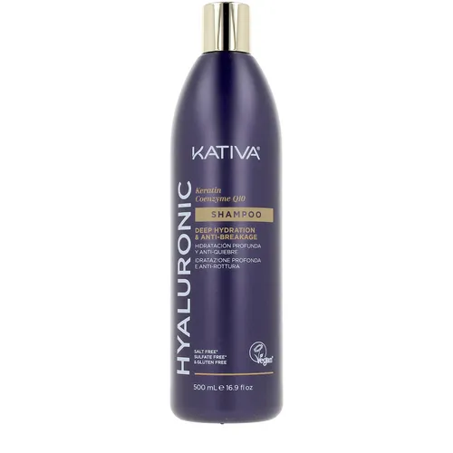 Kativa Hyaluronic Keratin & CoQ10 Shampoo 500ml in lila von KATIVA